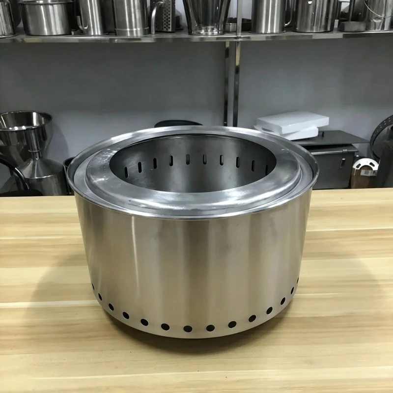 For Portable Folding Wood Stove Smokeless Secondary Combustion Outdoor Camping Barbecue Bonfire Heater for Courtyard
