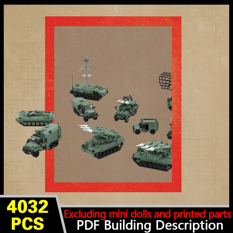 SA-6 Air Defense Missile Model MOC Building Bricks War Equipment Modular Technology Gifts Holiday Assemble Children Toys Suit