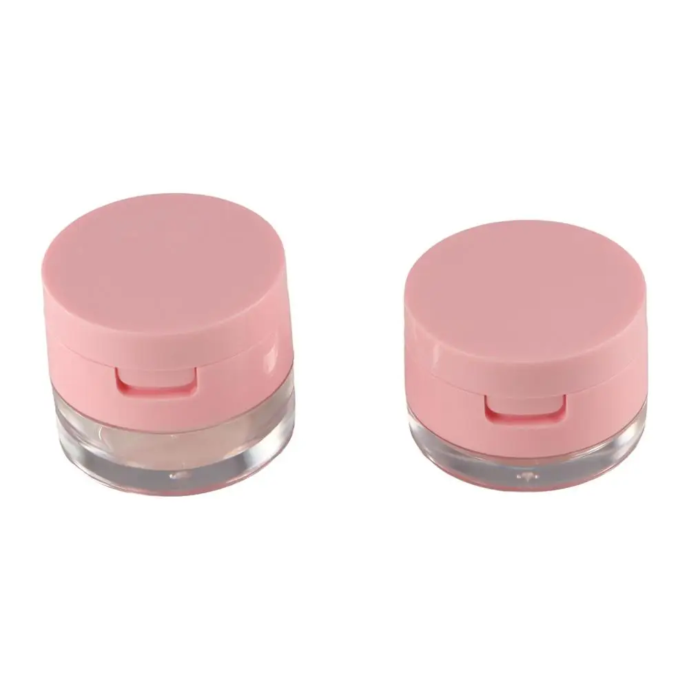 Lightweight Mini Loose Powder Jar Plastic Portable Bulk Powder Box Pink Mirror Dispersion Powder Box Gift