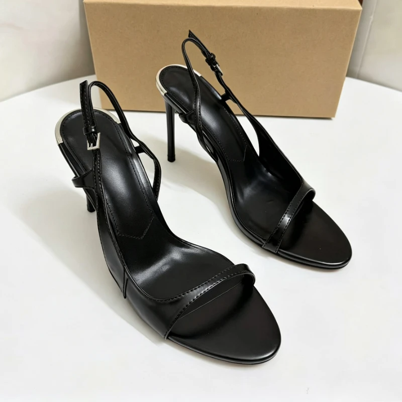 Women's High Heels Stiletto Pumps Black Ankle Strap Slingback Sandals Sexy Party Dress Shoes Comfortable Elegant Spring 2026