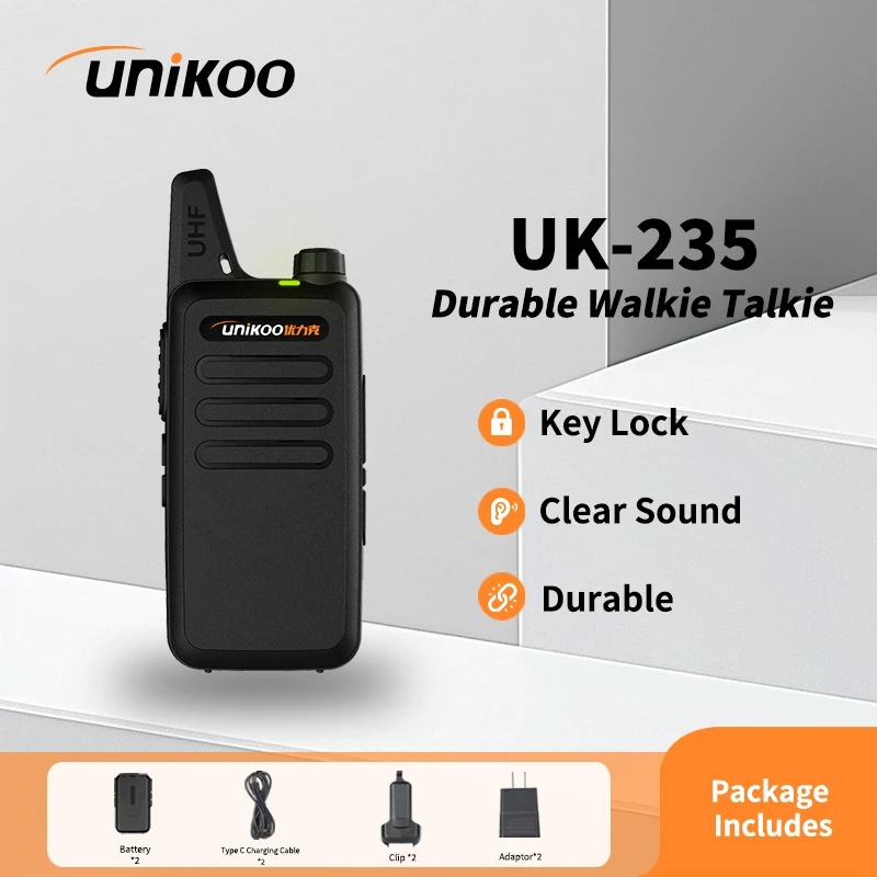 

Unikoo UK235 Walkie Talkie 2 pcs Portable Handheld Radio Wireless Set Two Way Radio Station Comunicador Transceiver