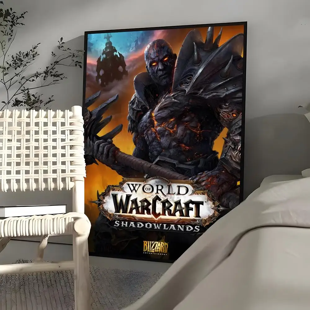 W-World Of W-Warcraft Hot Game Poster HD Art Sticky Wall Waterproof Home Living Room Bedroom Bar Aesthetic Decoration