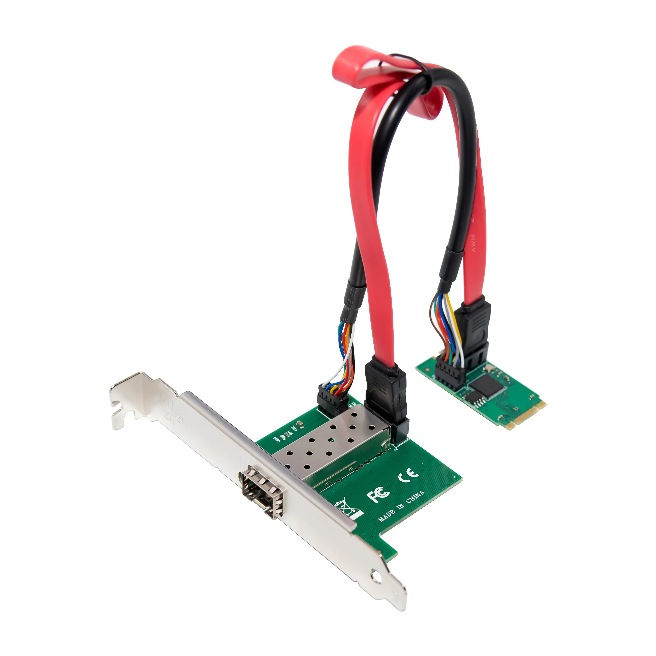 SUNWEIT ST7494 M.2 B+M I210 1GbE SFP Fiber Industrial NIC FPC Single Network Card for Server External Wired in Stock