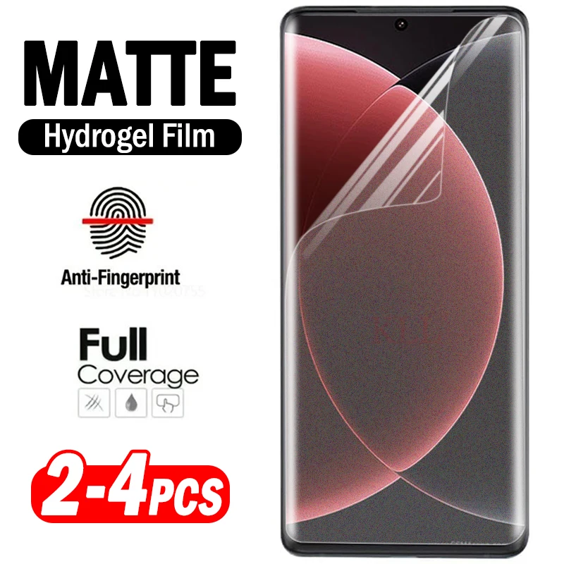 

2-4Pcs Full Curved Matte Hydrogel Film for Xiaomi 15 Ultra 14 13 Lite 12X 12S 15S Pro Frosted Screen Protector not glass