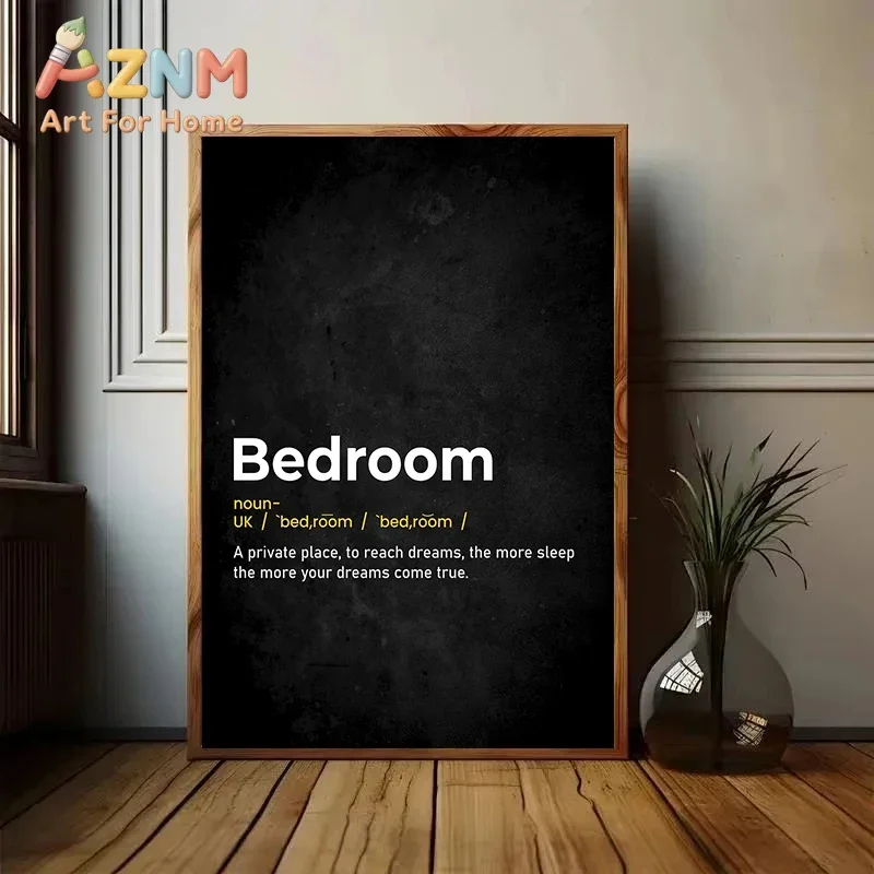 AZNM Let's Stay In Bed Quote Canvas Wall Art Line Drawing Bedroom Sketch Lion Art Print Unframed Canvas Poster for Bedroom Home