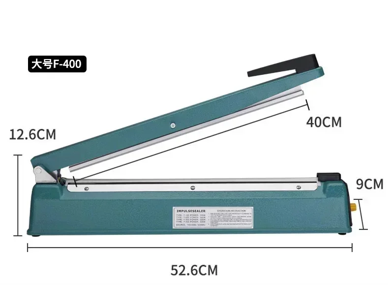8-Speed Adjustable Hand Pressure Film Sealing Machine 5mm/8mm/400 Type Iron Shell Film Sealer for Business & Industrial Use