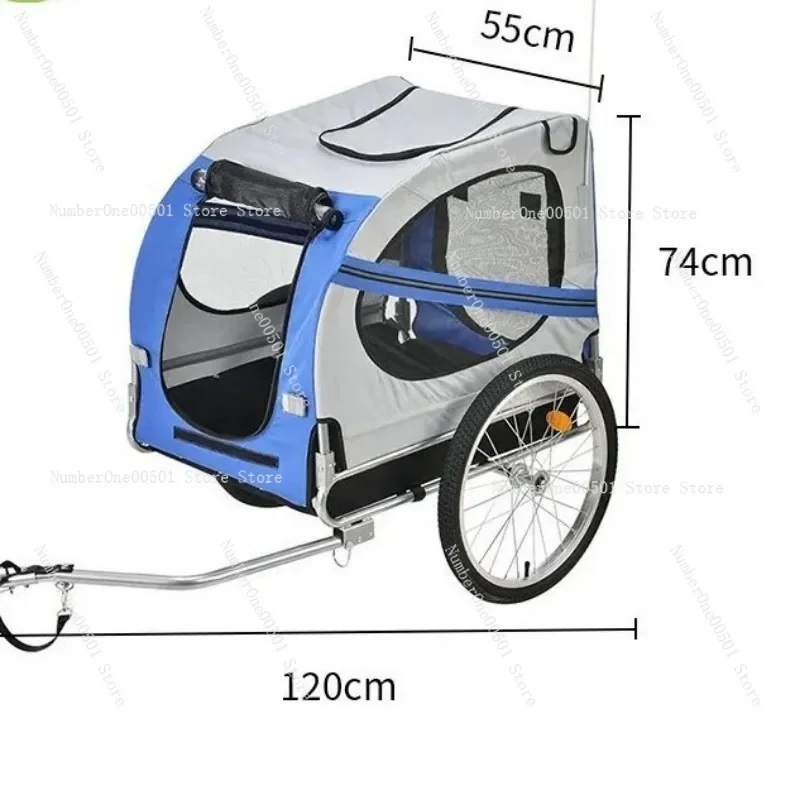 

Multifunctional Rear Mounted Bicycle Trailer For Kids Pets Family Outdoor Cycling Jogger Cargo Carrier Wagon -095