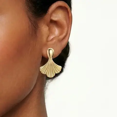 

2026 Popular 925 Sterling Silver Golden Water Droplet Earrings For Women Girls Brilliant Original Birthday Jewelry Gifts