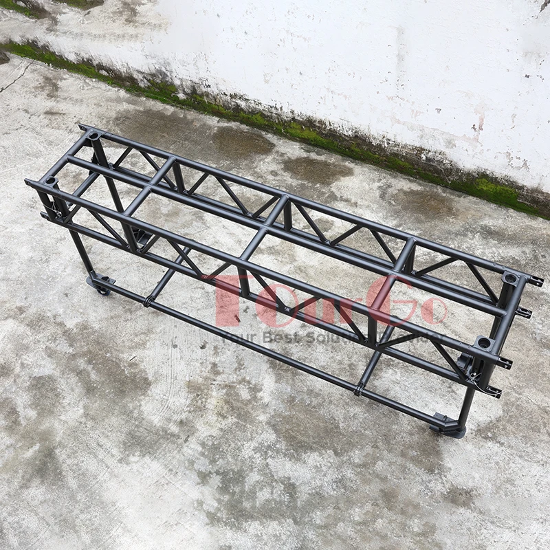 Black 10ft Pre Rig Touring Truss for Show Equipment Management with Wheels/PRT Truss
