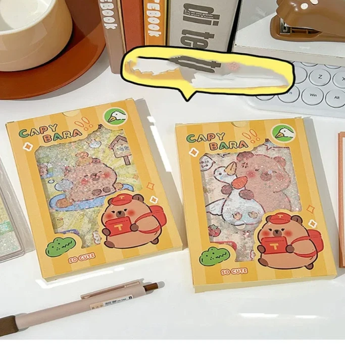 

PU Capybara Notebook Learning Drawing Graffiti Capybara Pocket Notepad Scrapbooking Memo Diary Planner Cartoon Handbook