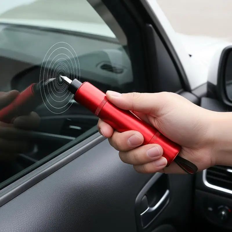 1PC Car Emergency Safety Hammer 2-in-1 Window Breaker Seat Belt Cutter Auto Escape Tool for Daily Vehicle Driving 1 PCS