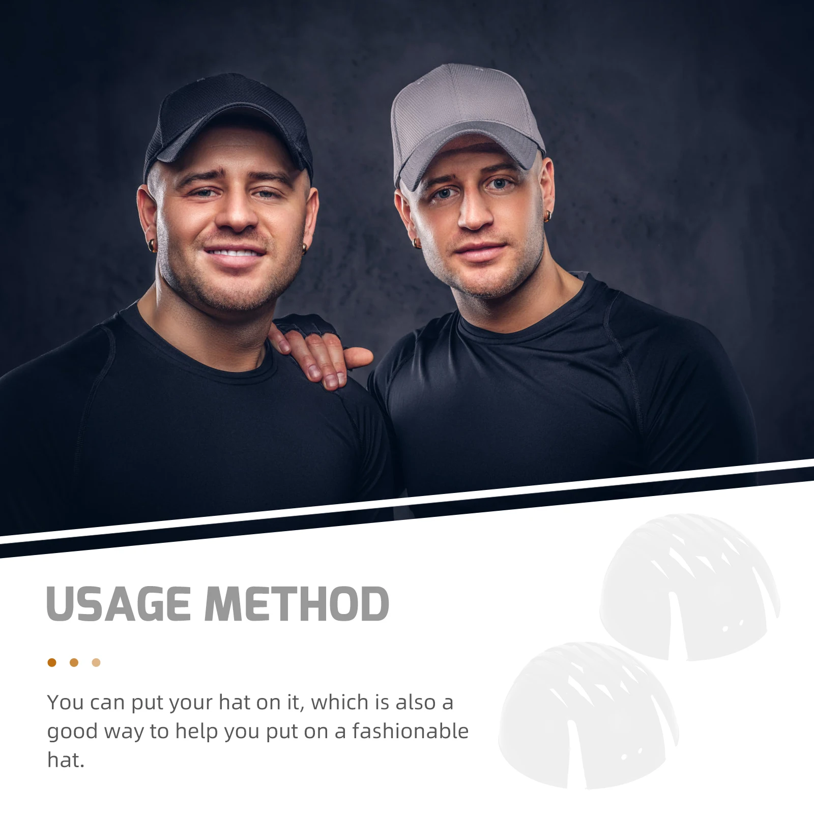 

2 pcs Plastic Cap Inserts Baseball Caps Support Liner Sturdy Lightweight Easy Storage Universal Fit For Hats Peaked Cap Holder