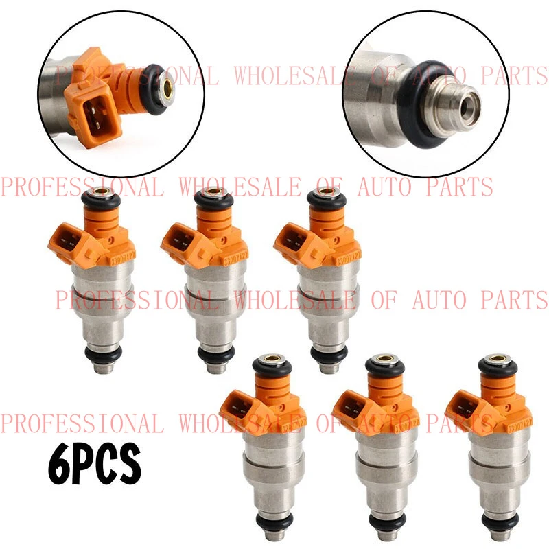 V+ V+ 6Pcs Fuel Injector 33007127 53003956 For Wrangler Cherokee YJ 1987-1998 I6 4.0L