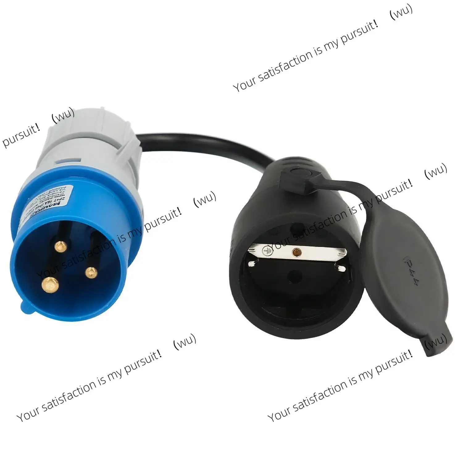 Suitable for Cee plug to Schuko adapter, 2-pole + ground wire. Max. 16A. 230V