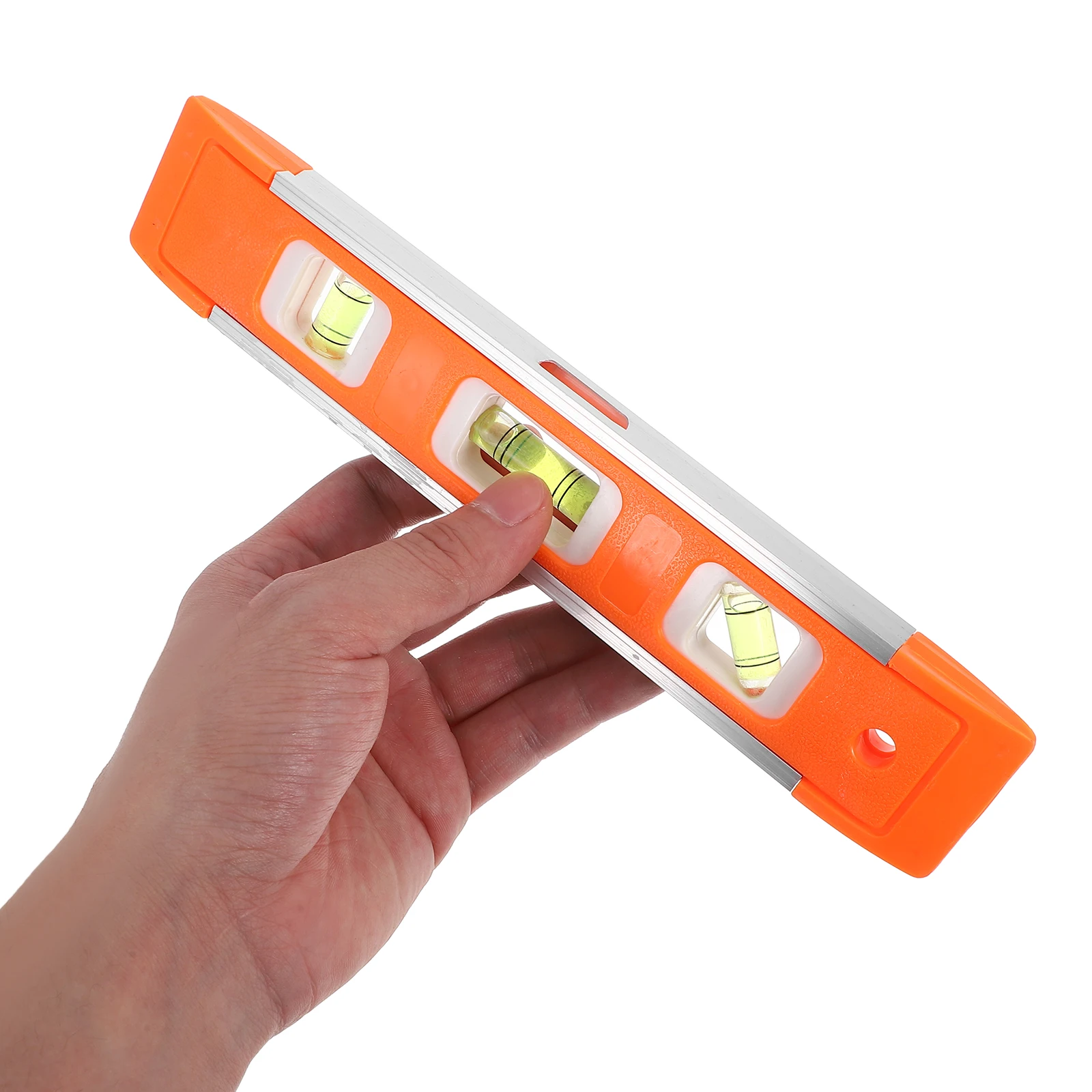 1pcs Multifunctional Aluminum Alloy Level 45° 90° 180° High Precision Bubble Spirit Horizontal Measuring Ruler Compact Mini