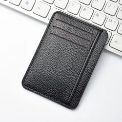 1Pc New Ultra-thin Soft Wallet PU Leather Mini Credit Card Wallet Candy Color Bank Credit Card Box Female Male Business Card Set