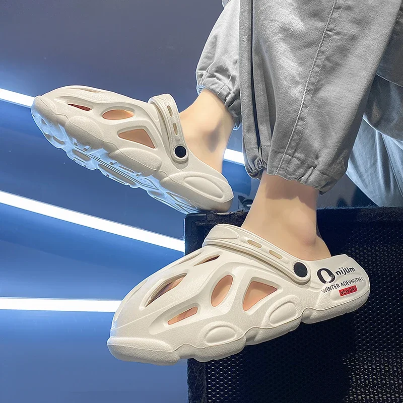 Sandales pour hommes 2025 hommes pantoufles été EVA plate-forme à semelles souples diapositives sandales intérieur extérieur marche plage tongs chaussures