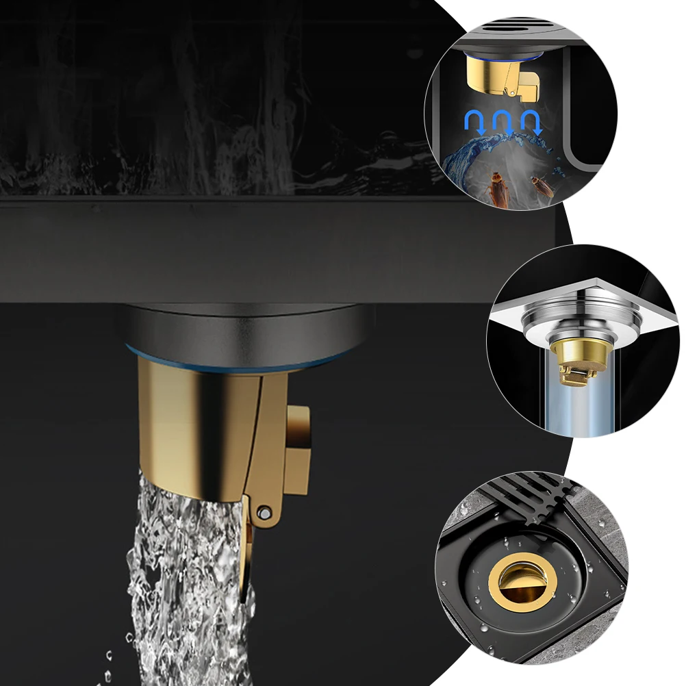 

Copper Floor Plug Odor Resistant Self-Sealing Replace Durable Bathroom Shower Drain Core Backflow Preventer Home Use Kitchen Bar