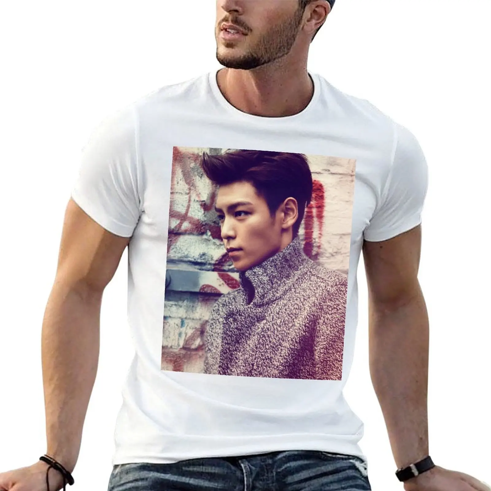 

TOP BigBang Kpop Korea Choi Seung Hyun T-Shirt cotton t shirt man anime t shirts for man T-Shirt