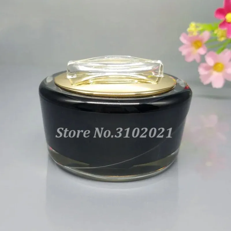 10pcs/lot 15/30/50g Black Gold Cream Cosmetic Jar Pot 30/50/100ml Acrylic Lotion Pump Bottle DIY Refillable Container Travel Set