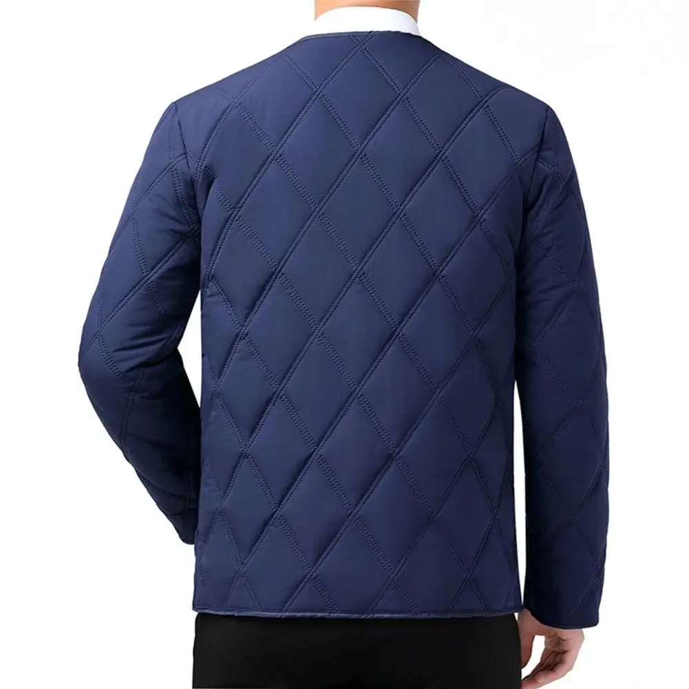Autumn And Winter Men's Cotton Coat Inner Liner Plus Velvet Thickened Cold Warm Snap Button Cotton Coat Plush Lining Cotton Coat