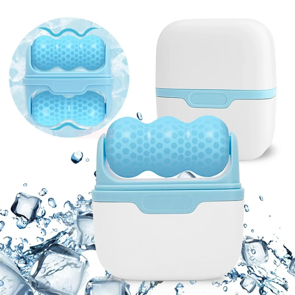 Double Headed Facial Ice Roller Used for Face and Eyes Facial Skin Care Tools  Made of Resin Material 2 in 1 Massage Roller