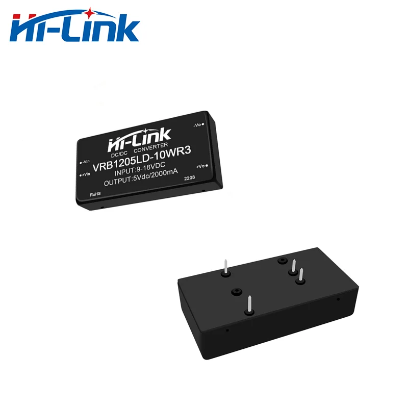 Hi-Link Official 10W DC-DC Step Down VRB1205LD-10WR3 Isolation Switch Converter 24V(9-18Vdc) to 5V 2A Output Power Supply Module