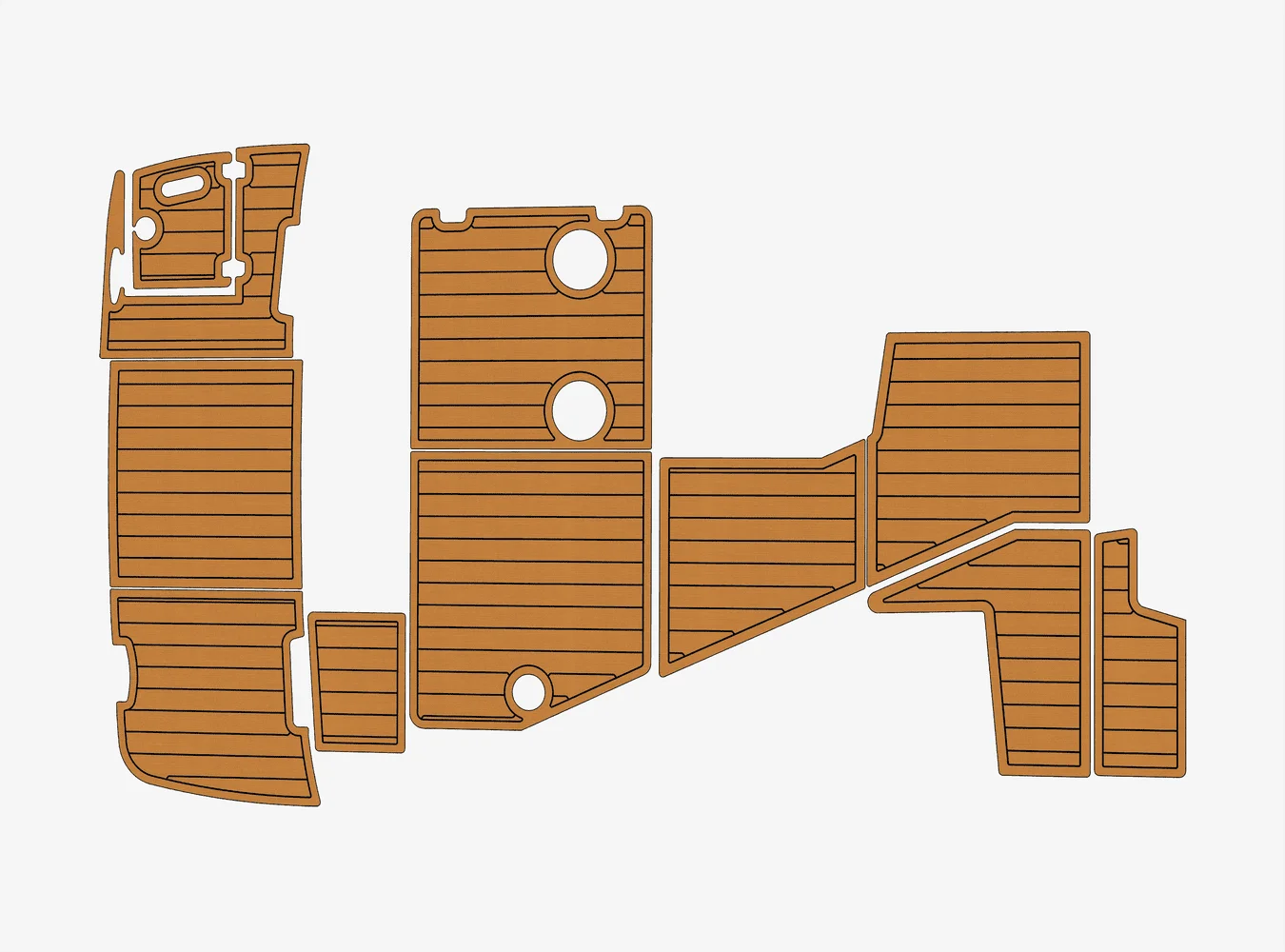 

2008 Regal 2565 1/4" 6mm EVA foam Non-Slip PVC Teak Decking marine Mat seadek aqua carpet Marine Floor