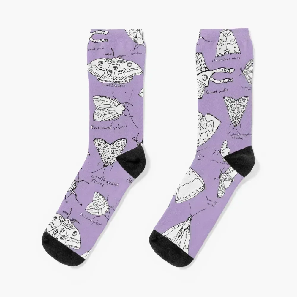 

Moths - Ink sketch Socks hip hop cycling halloween Toe sports Socks Man Women's