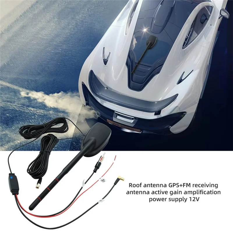 

Универсальная автомобильная антенна GPS + DAB + FM 3-в-1 Многофункциональная комбинированная активная радиоусилитель антенна с усилением