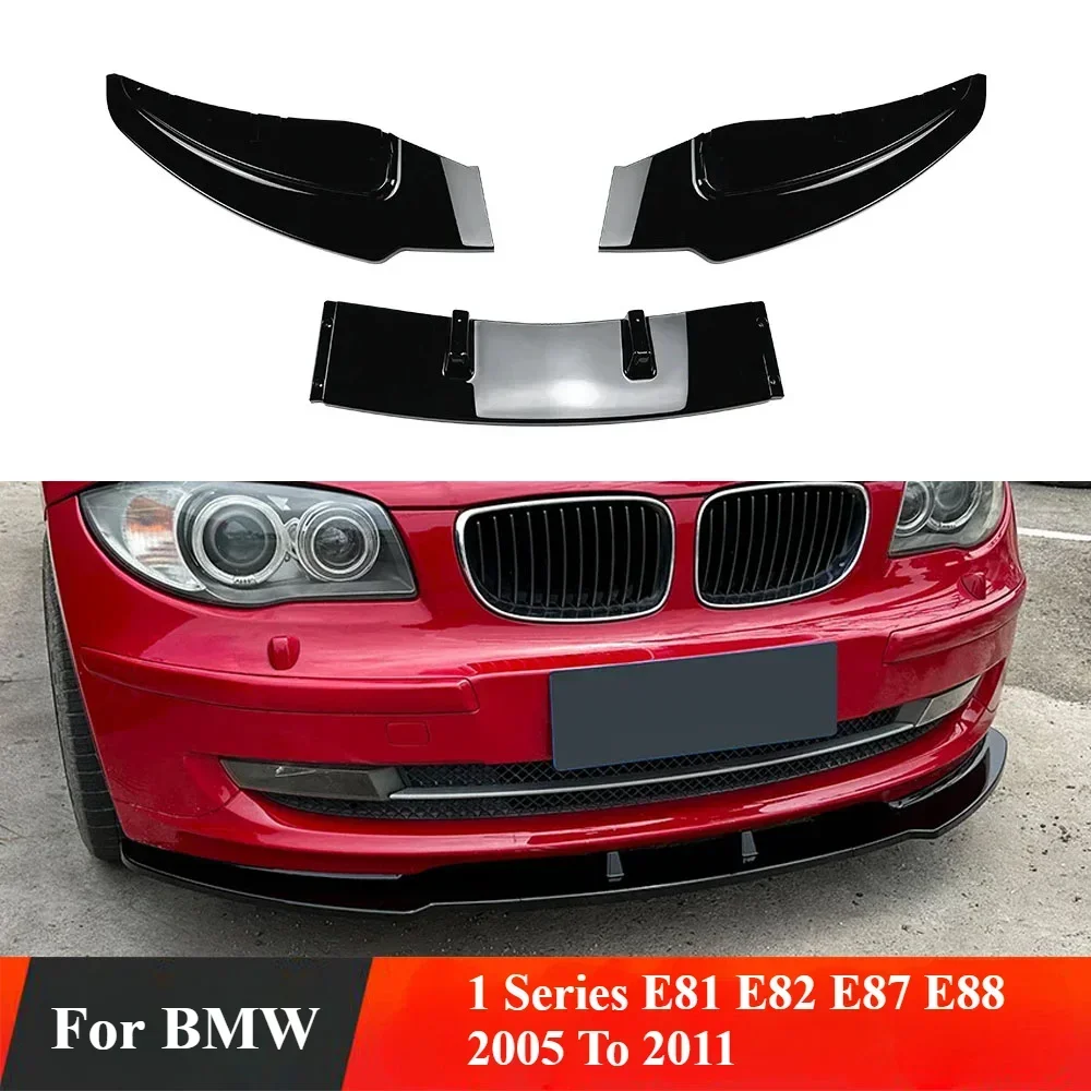 

New！Front Bumper Lip Spoiler Spiltter Diffuser By ABS Body Kit 2005 To 2011 For BMW 1 Series E81 E82 E87 E88 LCI Model Car