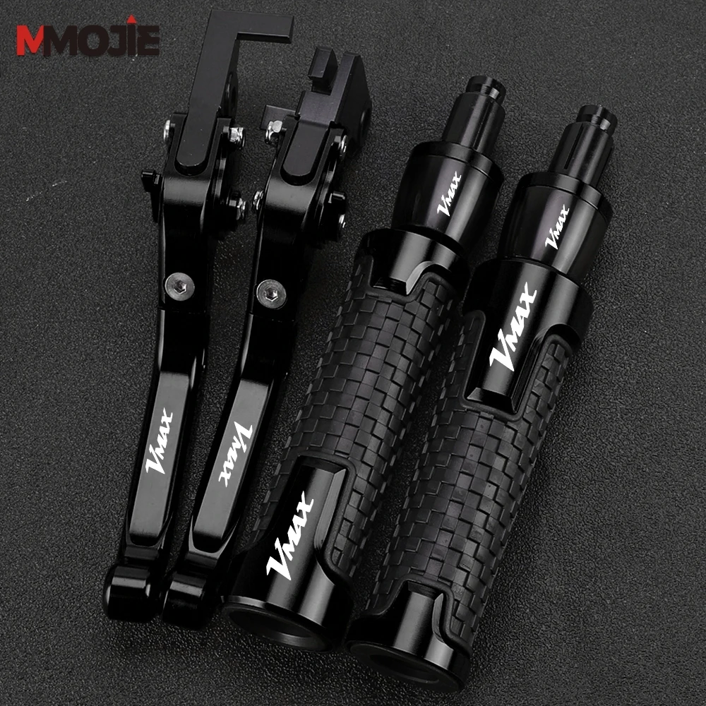 V-MAX FOR YAMAHA VMAX 2009-2016 2015 2014 2013 2012 V MAX Foldable Brake Clutch Levers 7/8'' 22mm Handlebar Handle Grips Ends