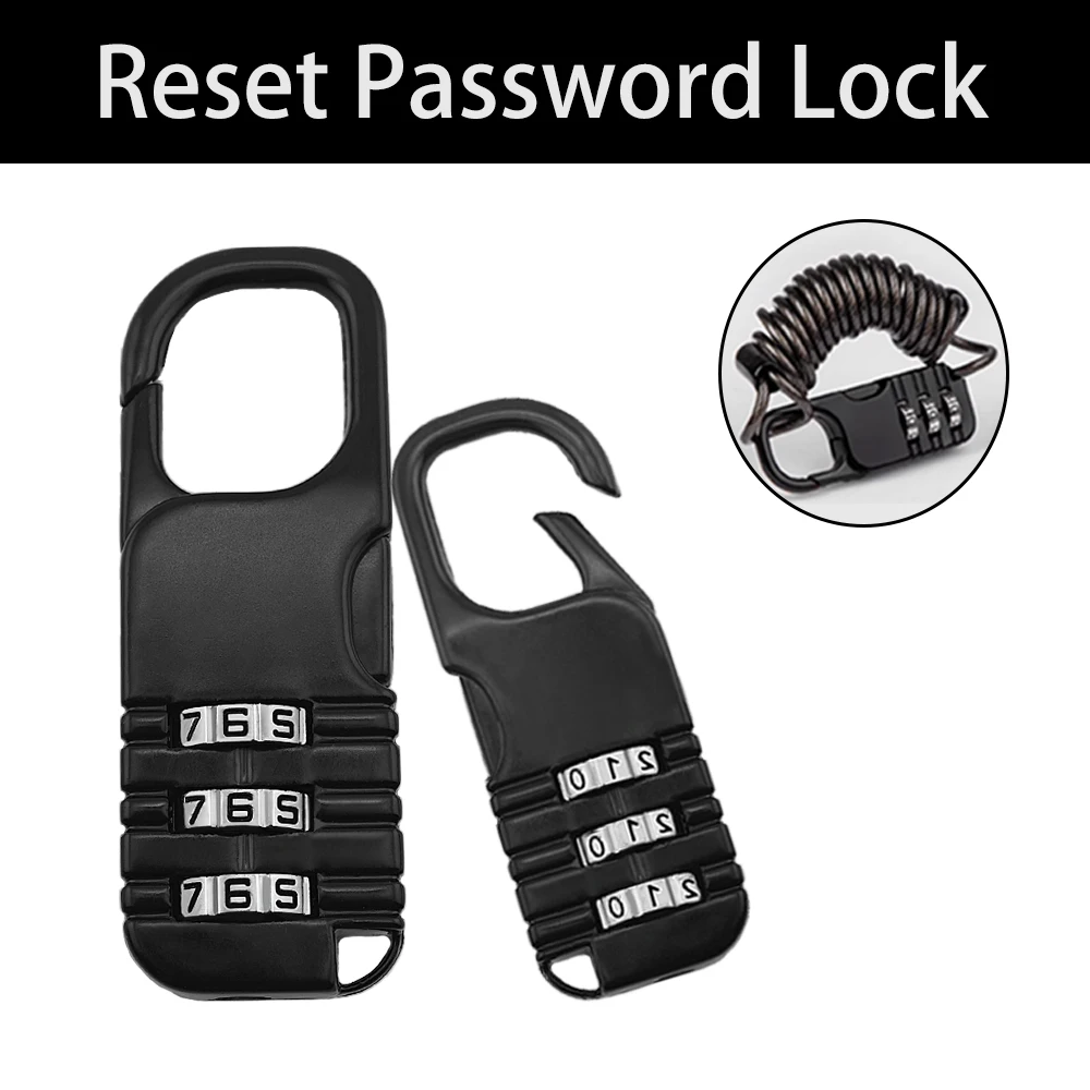 

Multifunctional Resettable 3-Digit Password Lock, Waterproof Outdoor Password Lock Suitable For Bicycles、Helmets、 Suitcases Etc