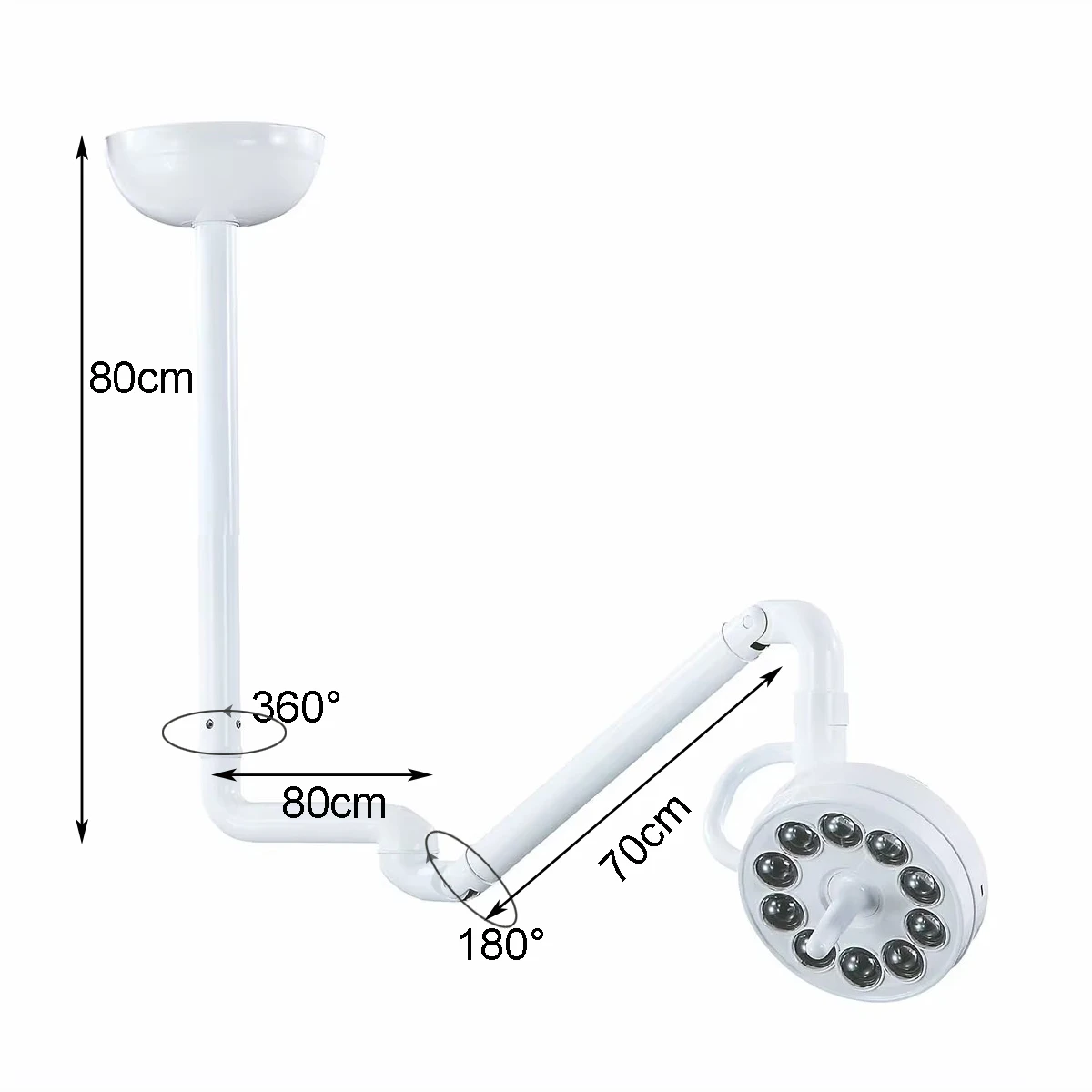 30W Dental Cold Light Examination Lamp Surgical Examination Light Medical LED Ceiling Install Lamp Touch Switch