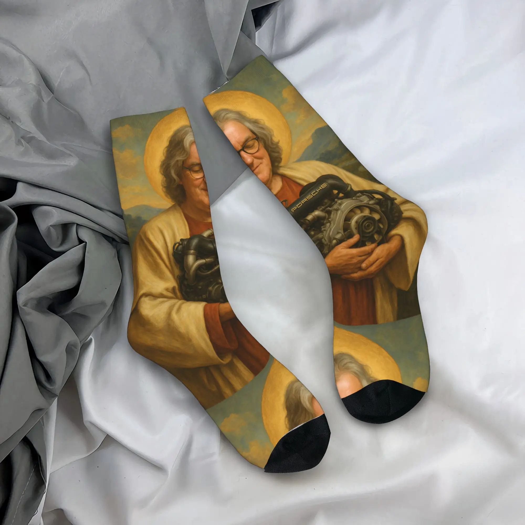 

Jeremy Clarkson Protect Us From Electric Motors Socks Stockings Winter Non-Slip Unisex Men Socks Comfortable Skateboard Socks