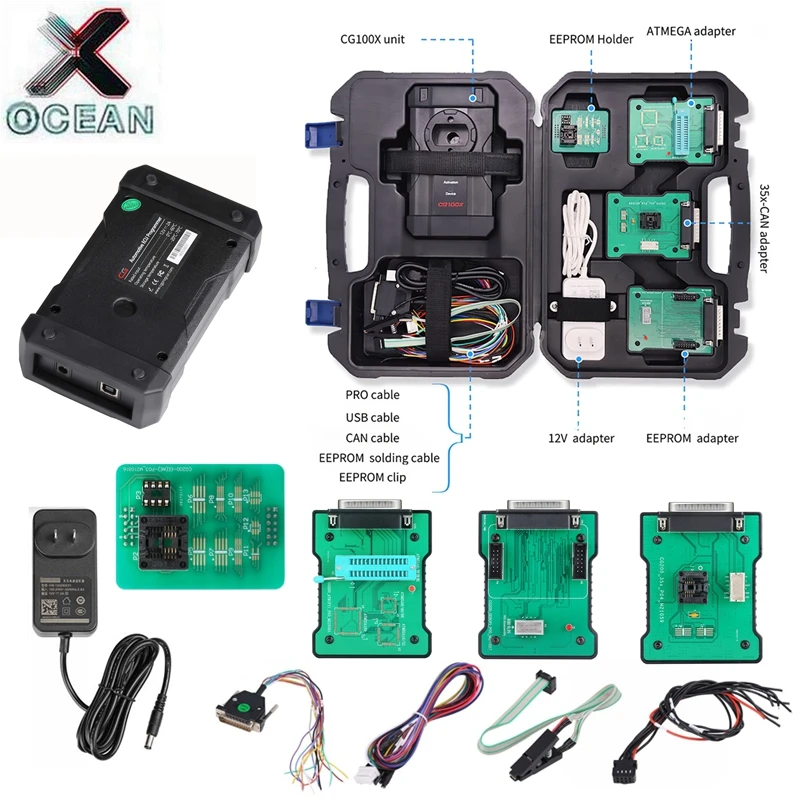 

Newest CGDI CG100X Generation Programmer With EEPROM Adapter Clip Programmer Smart Key Programmer BCM Chip Reading Supports MQB