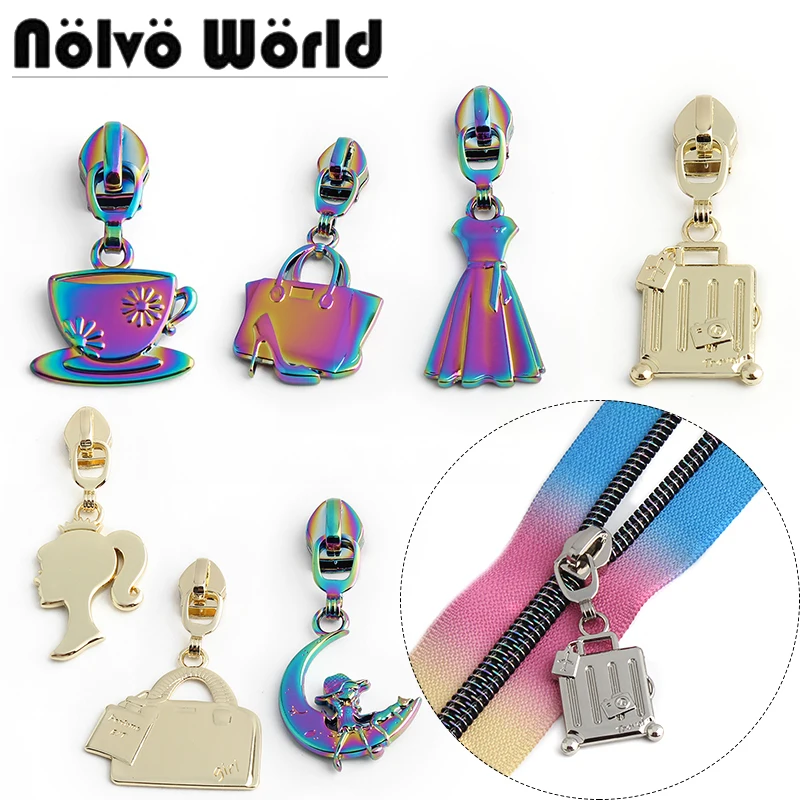 5-20Pcs Fashion 5# Nylon Zipper Slider for Zippers Repair Kit Bag Jacket Luggage Zip locks Puller Zips Head Clothes Accessories