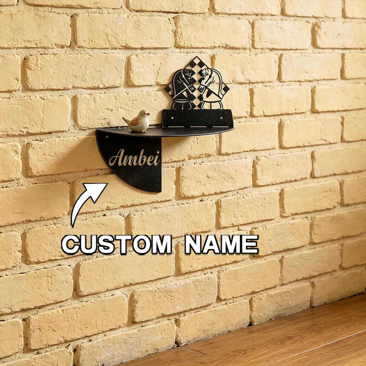 Custom Name Chess Knight Metal Decor Shelf home decoration Home Decor for Living Room Kitchen Perfect DIY Idea Cheap home decor