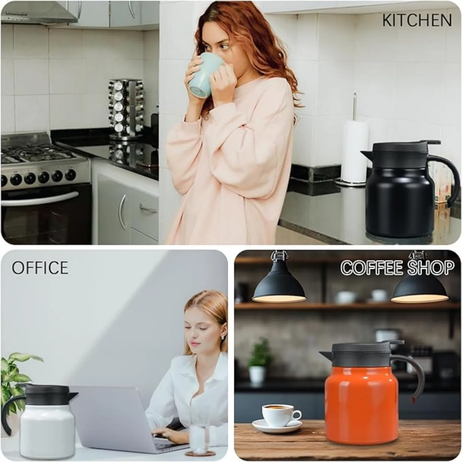 إبريق شاي طويل عازل من الفولاذ المقاوم للصدأ، غلاية حرارية لتخمير المنزل، يجب اقتناؤها مصفاة شاي