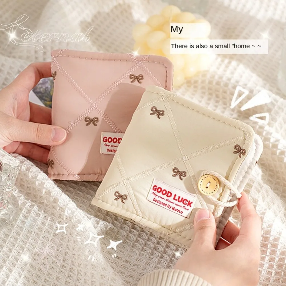 

Shiny Embroidered Photocard Holder Cloth Bow Photocard Frame Picture Korean Style Idol Card Display Protector Girls Gift