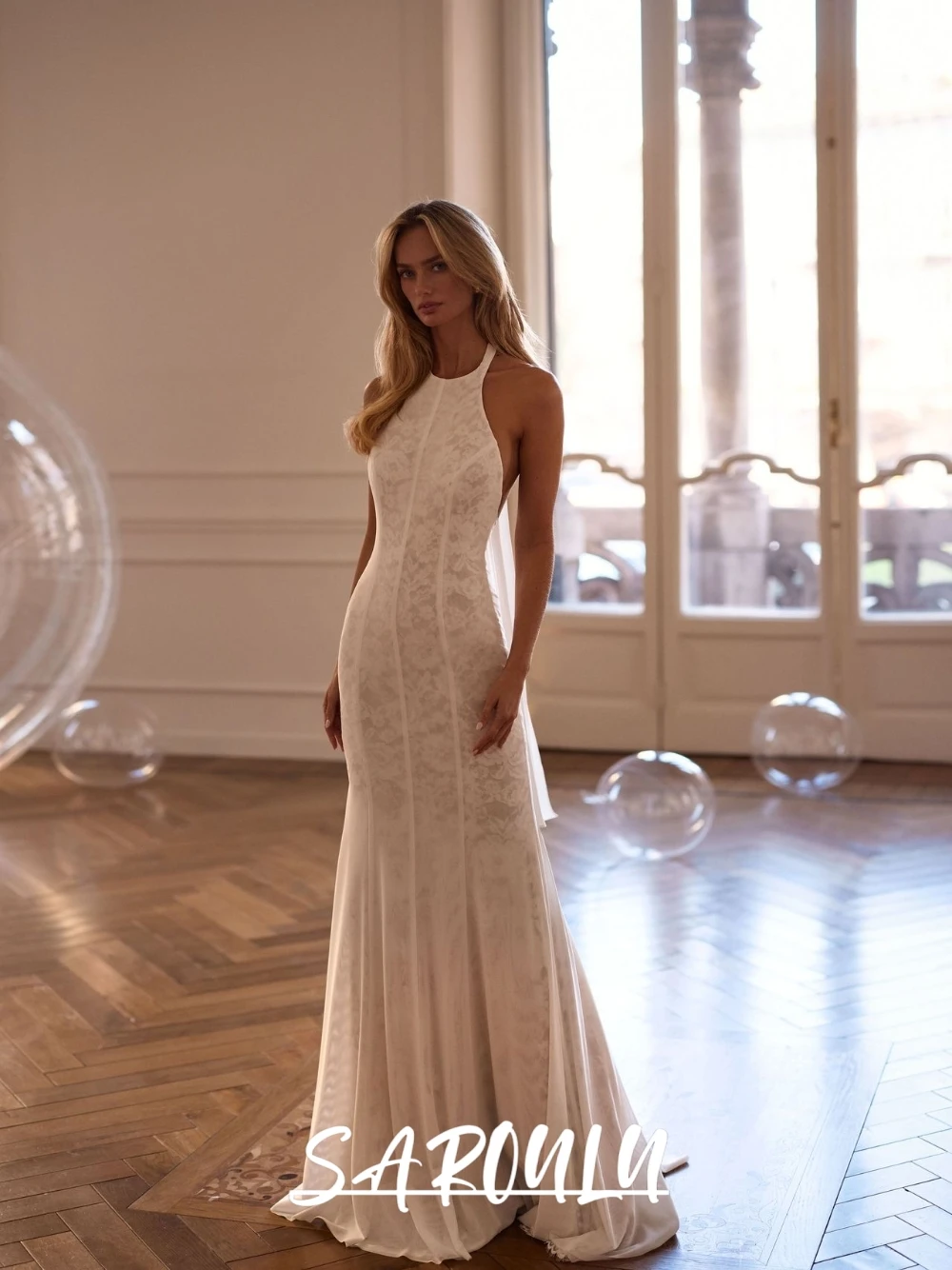 

Backless Fully Lace Wedding Dress, Romantic Mermaid Customized Bridal Gown, Women's Modern Elegant Bride Wear, New Arrival