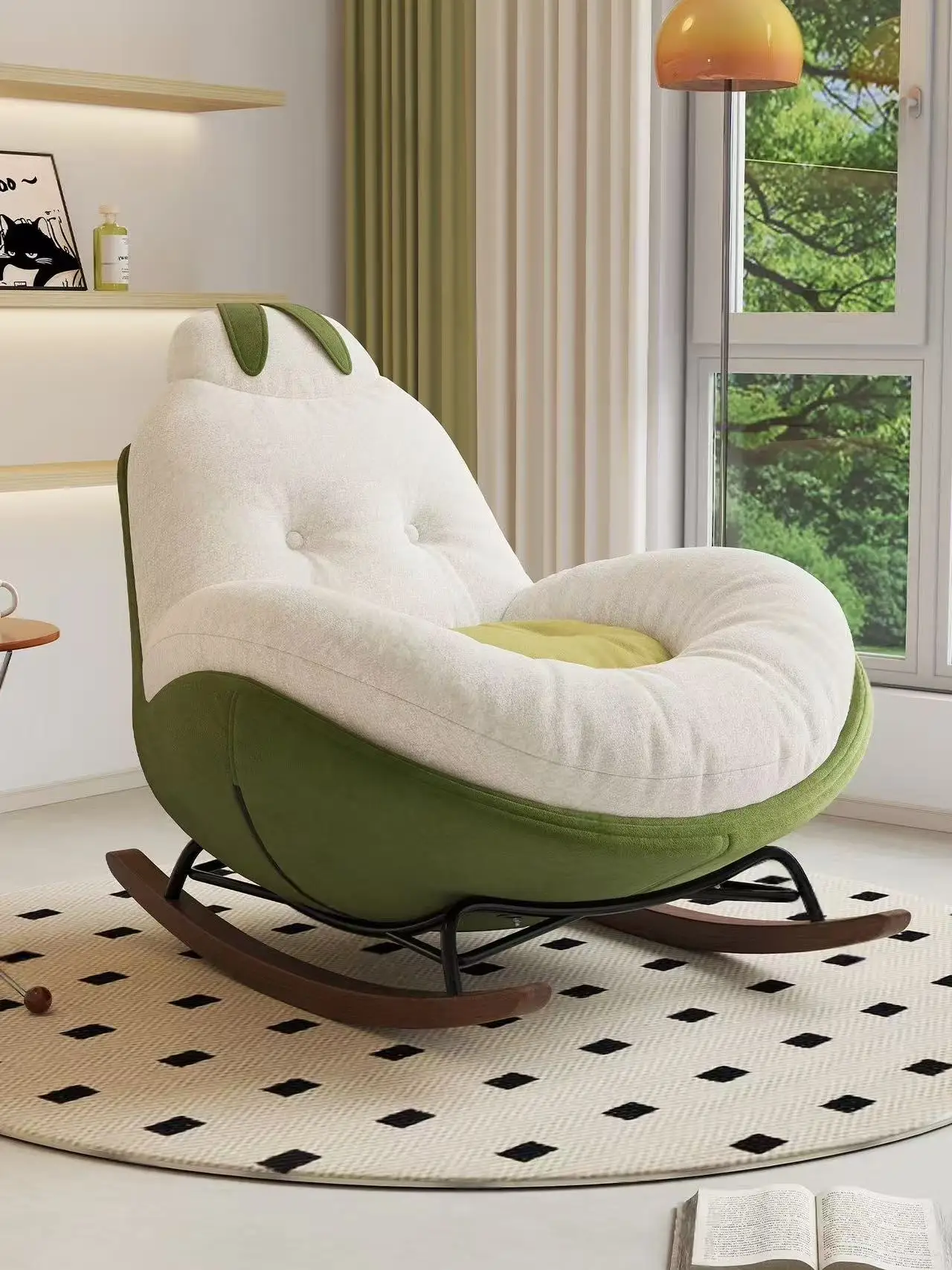 ！@!@Oversized Modern Luxury Rocking Recliner Chair Bedroom Living Room Balcony Leisure Lying Sleeping Lazy Single Sofa