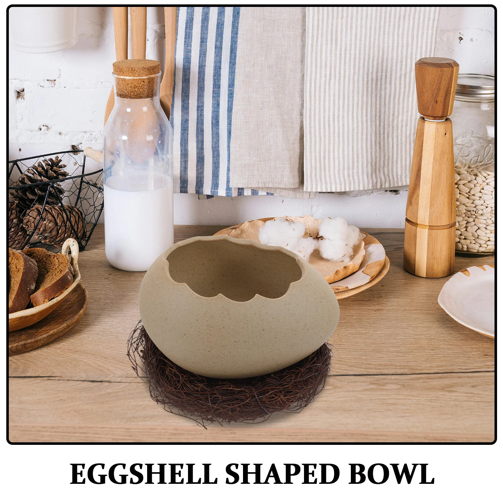 وعاء عش قشر البيض منظم طعام من السيراميك للحلوى والفاكهة والوجبات الخفيفة والصلصة والبودنغ عرض غمس الحاويات المنزلية #2