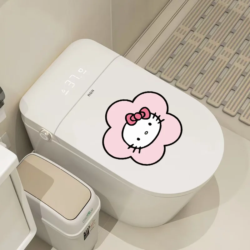 Sanrio Fashion Toilet Stickers, Waterproof PVC UV Printing Technology, DIY Decor for Toilet Glass Door and Suitcase view 5