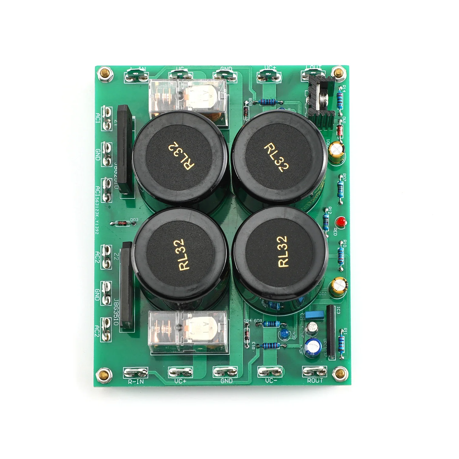 Assembeld 2 way Rectifier filter power supply board for Power amp DIY with speaker protection function