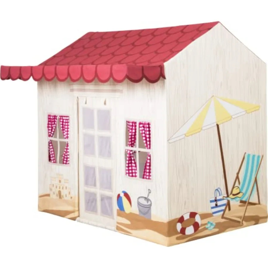 Maison de jeu de plage de luxe pour enfants, tente de jeu intérieure et extérieure de qualité supérieure, toile 100% coton, cadre en acier durable, à partir de 3 ans