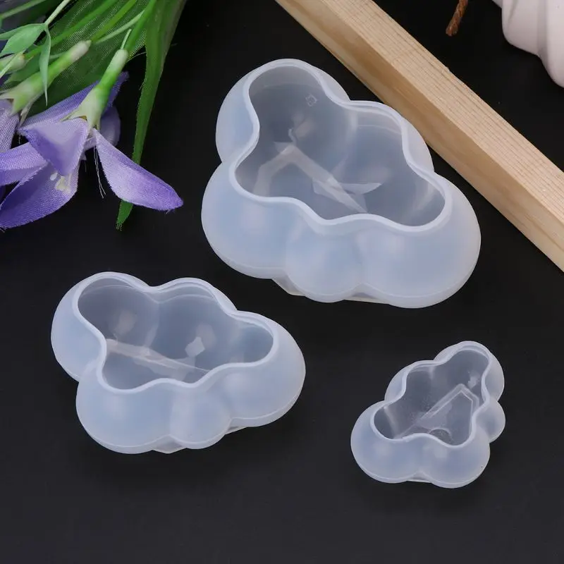 ZB91 3D Cloud DIY Cetakan Resin Epoksi Perhiasan Buatan Tangan Membuat Cetakan Silikon Mudah Dilepas untuk Dekorasi Coklat