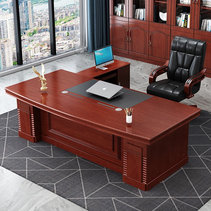 Boss table, simple desk, president table manager, supervisor table and chairs, new Chinese-style large desk, office furniture