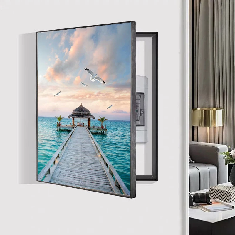 Side Open Decorative Painting of Meter Electric Box Covers Modern Pictures Poster Mural With Frame Home Living Room Wall Art