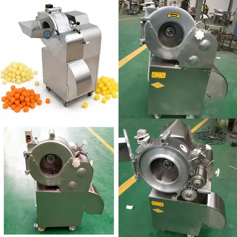 Automatic Industrial Vegetable Dicing Machine for Onion Potato Carrot Apple Green Pepper Fruit Cutting Equipment